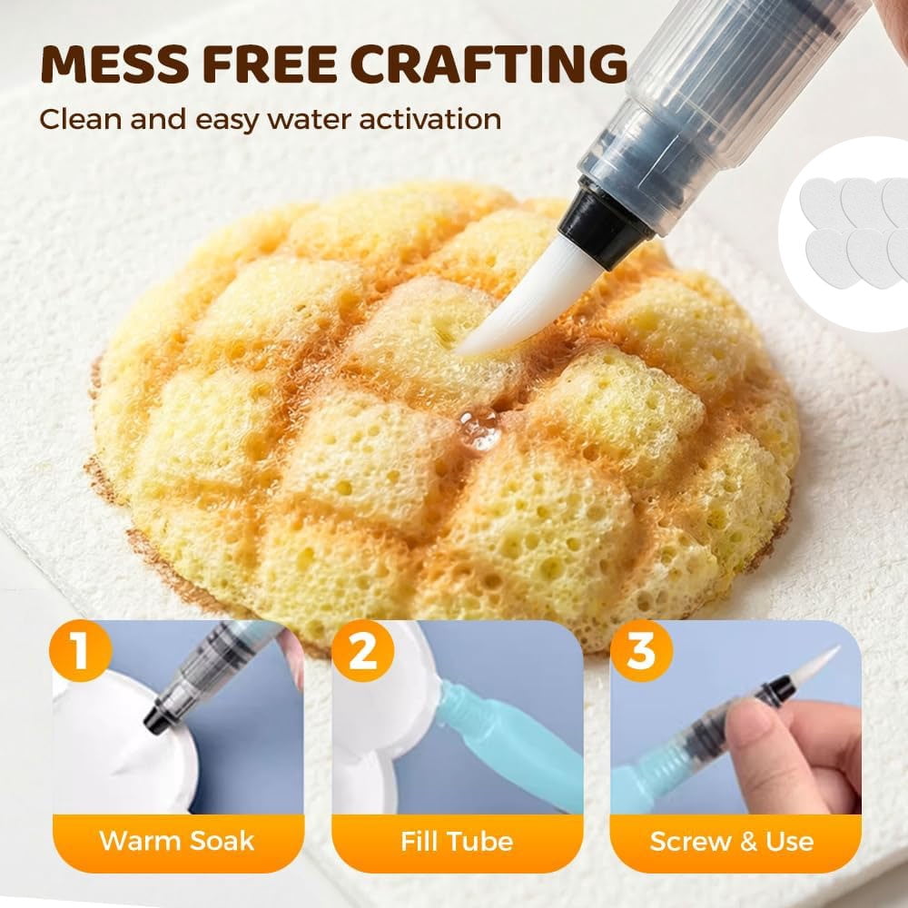 Magic Foam Texture Painting Kit, Magic 3D Foam Texture Paper Painting Kit Effect Texture Painting Set, Set for Young Artists, Magic Puffy Paint Kit, for Birthday Holiday (Circle)