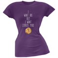 thumbnail image 1 of I Want Abs But I Want Cookies More Purple Soft Juniors T-Shirt, 1 of 1