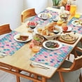 thumbnail image 2 of Multi Color Moroccan Checkered Pattern Summer Placemats Table Placemats Set Of 4-Linen Kitchen Washable Placemats Table Mats 11.8"x17.7" Non-Slip Heat Resistant, 2 of 6