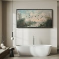 thumbnail image 5 of Large Framed Canvas Print A Flock of Birds Flying over The Lake Wall Art Decorative Ready to Hang Painting for Living room Bedroom - 60"x30" Black Frame, 5 of 9