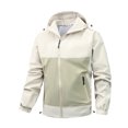 thumbnail image 2 of Ofreoo Men Winter Casual Patchwork Hooded Zipper Pockets Long Sleeve CoatJacket, 2 of 4