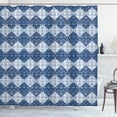 thumbnail image 1 of Ambesonne Navy Shower Curtain, Oriental Patchwork, 69"Wx84"L, Pale Blue Dark Blue, 1 of 3