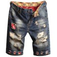 thumbnail image 2 of Men‘s Casual Distressed Retro Plus Size Denim Shorts, 2 of 6