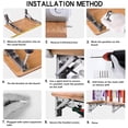 thumbnail image 4 of Folding Shelf Brackets 20 Inch, Heavy Duty Stainless Steel Collapsible L Angle Wall Mounted Brackets, DIY Shelves for Table Work Bench Max Load 400lb, Pack of 2 with Install Screws, 4 of 5