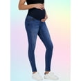 thumbnail image 2 of Savi Parker Women’s Maternity Jeans Over The Belly - Pregnancy Must Haves Fall and Winter Maternity Clothes (M, Medium Wash), 2 of 7