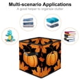 thumbnail image 2 of Maple Ieaf Pumpkin Foldable Storage Baskets with Handle, 10.8"x10.5"x10.6", Large Capacity - Organizer Bins for Clothes Storage, Storage Cubes, 2 of 6