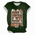 thumbnail image 4 of Godom Women Halloween Shirt Funny Graphic Tees Autumn Casual Round Neck Fall Short Sleeve Tops, 4 of 4