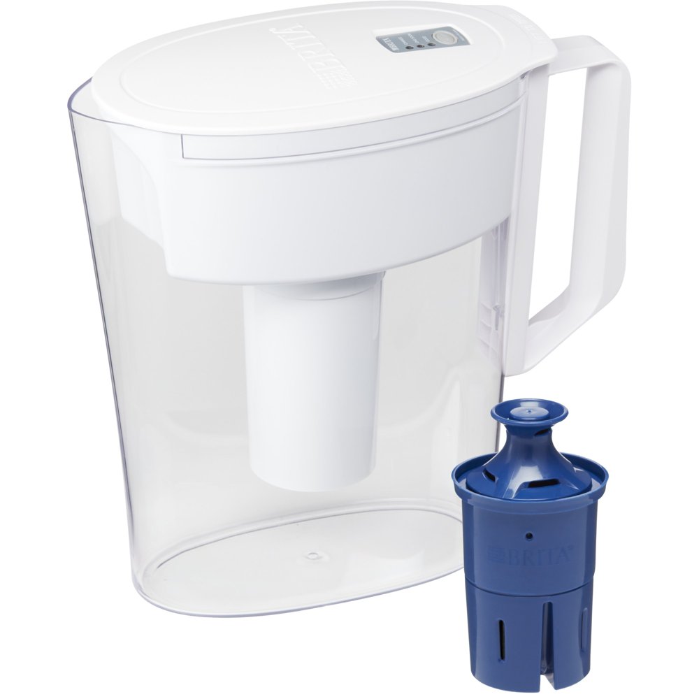 Brita Soho Water Filter Pitcher with Longlast Filter, 6 Cup White