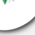 thumbnail image 3 of Designart 'Ancient Green Leaves Plants I' Traditional Circle Metal Wall Art 23x23 - Disc of 23, 3 of 5