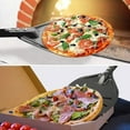 thumbnail image 4 of Pebbuoy 6-Inch Round Pizza Turning Peel Long Handle Non-stick Lightweight Perforated Anodized Aluminum Alloy Homemade Pizza Turner Spinner Spatula Kitchen Gadgets, 4 of 6