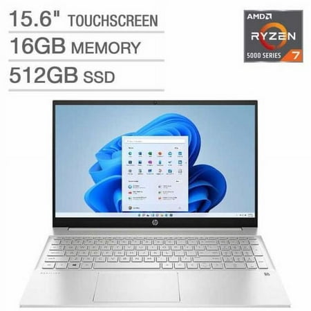 HP Pavilion 15.6" Touchscreen Laptop - AMD Ryzen 7 5825U - 1080p - Windows 11 16GB RAM