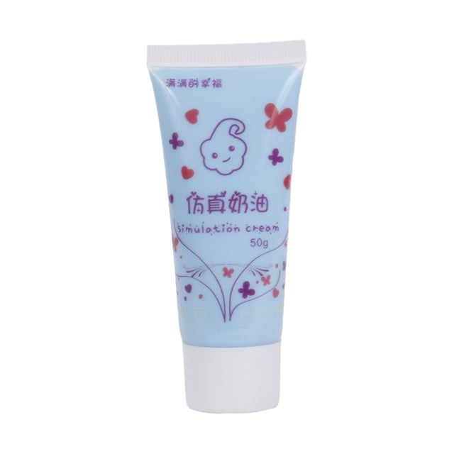 kurtrusly Simulation Ice Cream Gel DIY Resin Glue 50g Phone Case Whipped Decoration Tool Girl Shell Removable Children Soft Clay Sky Blue