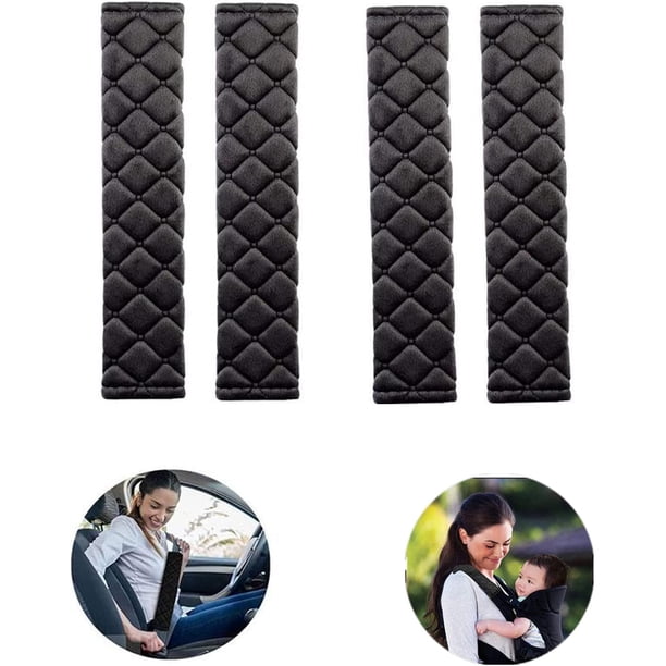 Cinturón de seguridad, 2 pares de almohadillas para cinturón de seguridad Almohadillas de confort para cinturón de seguridad de automóvil, mochila, bolso de hombro Cinturón de seguridad Cinturón de h