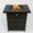 Brown-28", variant on Spaco 24" Square Propane Gas Fire Pit Table, 50000 BTU Fire Pit with Tile Tabletop and Beautiful Wicker Base for Patio, Backyard, Brown