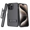 thumbnail image 1 of BELTRON Combo de funda para iPhone 15 Pro Max Funda protectora delgada con agarre de cuerpo completo y clip giratorio para cinturón 3 en 1 Combo con soporte/tarjetero compatible con Apple iPhone 15 Pr, 1 of 9