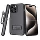 thumbnail image 1 of BELTRON Combo de funda para iPhone 15 Pro Max Funda protectora delgada con agarre de cuerpo completo y clip giratorio para cinturón 3 en 1 Combo con soporte/tarjetero compatible con Apple iPhone 15 Pr, 1 of 9