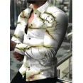 thumbnail image 1 of 2024 nueva moda masculina social de lujo de bola de manga larga de solapa de un solo pecho camisa de impresión casual de diseñador para hombres ropa superior, 1 of 6