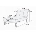 thumbnail image 4 of Modern Black Polyfiber 2pc Sectional Sofa Set with Solid Wood Legs, 4 of 15