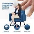 thumbnail image 5 of Giantex Set of 2 Modern Comfortable Fabric Armchair, Mid-Century Accent Sofa for Bedroom Living Room Club, Home, Contemporary Upholstered Linen Sofa Chair, Navy, 5 of 8