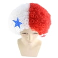 thumbnail image 3 of HPO Adult Unisex Patriotic Panama Flag Sport Wig | Blue Red & White Color Wig Synthetic Fibers, 3 of 9