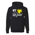 thumbnail image 1 of Wild Bobby, My Heart Is On That Tennis Field, Sports, Unisex Graphic Hoodie Sweatshirt, Black, Small, 1 of 4