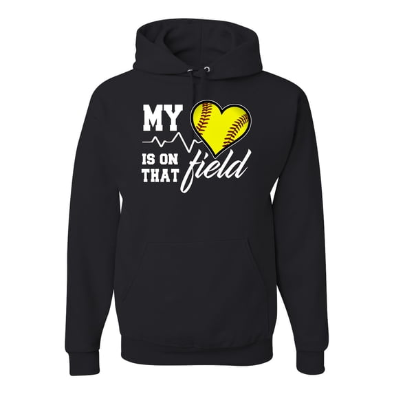 Wild Bobby, My Heart Is On That Tennis Field, Sports, Unisex Graphic Hoodie Sweatshirt, Black, Small