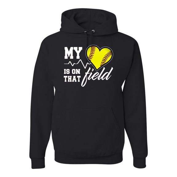 Wild Bobby, My Heart Is On That Tennis Field, Sports, Unisex Graphic Hoodie Sweatshirt, Black, Small