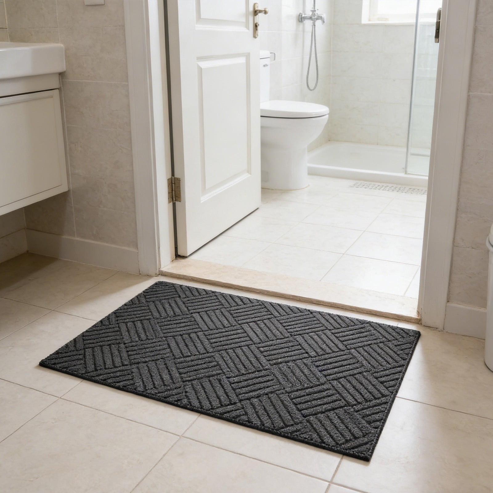 Heavy Duty Indoor Outdoor Doormat 31x19.6 Inch, Low Profile Front Door Mat Outside Entrance, Stain and Fade Resistant Welcome Mat for High Traffic Area, Non Rubber Entry for Patio