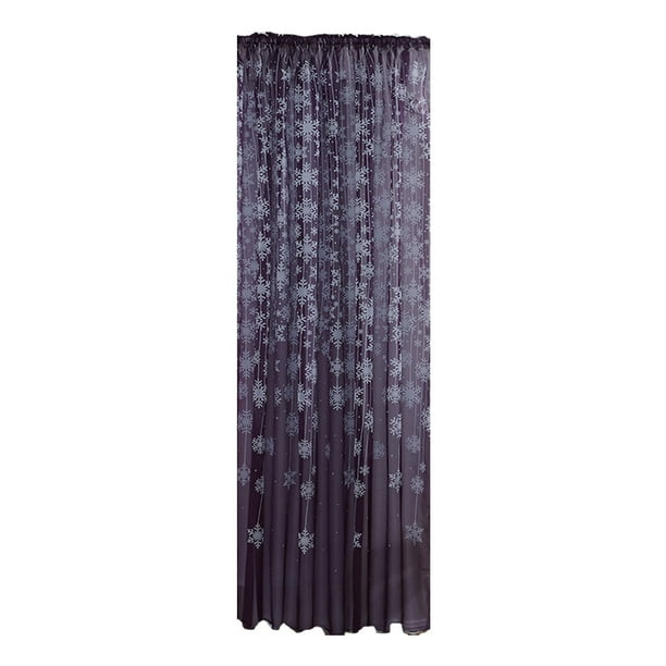 Cortina de ducha, cortinas opacas, 1 pieza, cortina de copo de nieve navideño, cortina de gasa para ventana, cenefa, cortinas para ventana