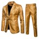 thumbnail image 2 of Traje ajustado de 2 piezas para hombre, traje de fiesta de boda de negocios, chaqueta, abrigo y pantalones - Amarillo XXXL-dontodent Kuyhfg Sin marca, 2 of 5