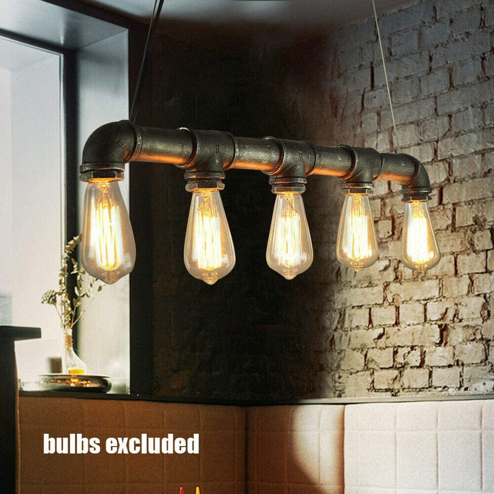 Water Pipe Pendant Light Industrial Vintage Lamp Ceiling E27 Shop Home Decor 