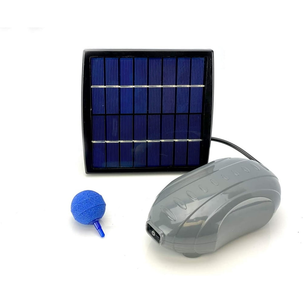 AEO Solar Powered Air Pump Kit one Airing Stone, 2LPM Air Pump & 1.5W