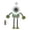 Green, variant on Cute Robot Mini Fan, USB Rechargeable 3 Speed Portable Fan with LED Light & Digital Display, Suction Cup Base Foldable Quiet Personal Fan for Desk Car Home Travel, Novelty Gift,A