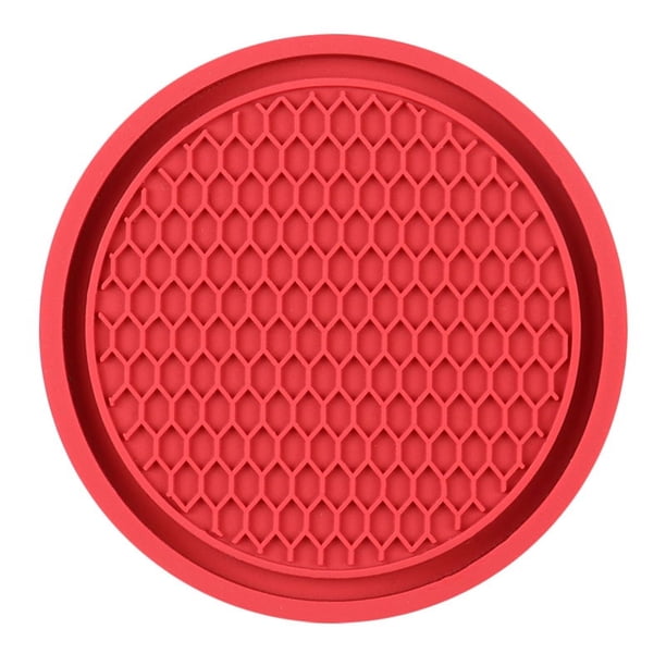 Alfombrilla para taza de agua de coche con forma de panal de abeja y rejilla creativa, multifuncional, con alfombrilla antideslizante de diamantes de imitación