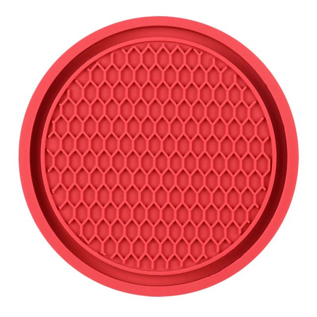 Alfombrilla para taza de agua de coche con forma de panal de abeja y rejilla creativa, multifuncional, con alfombrilla antideslizante de diamantes de imitación