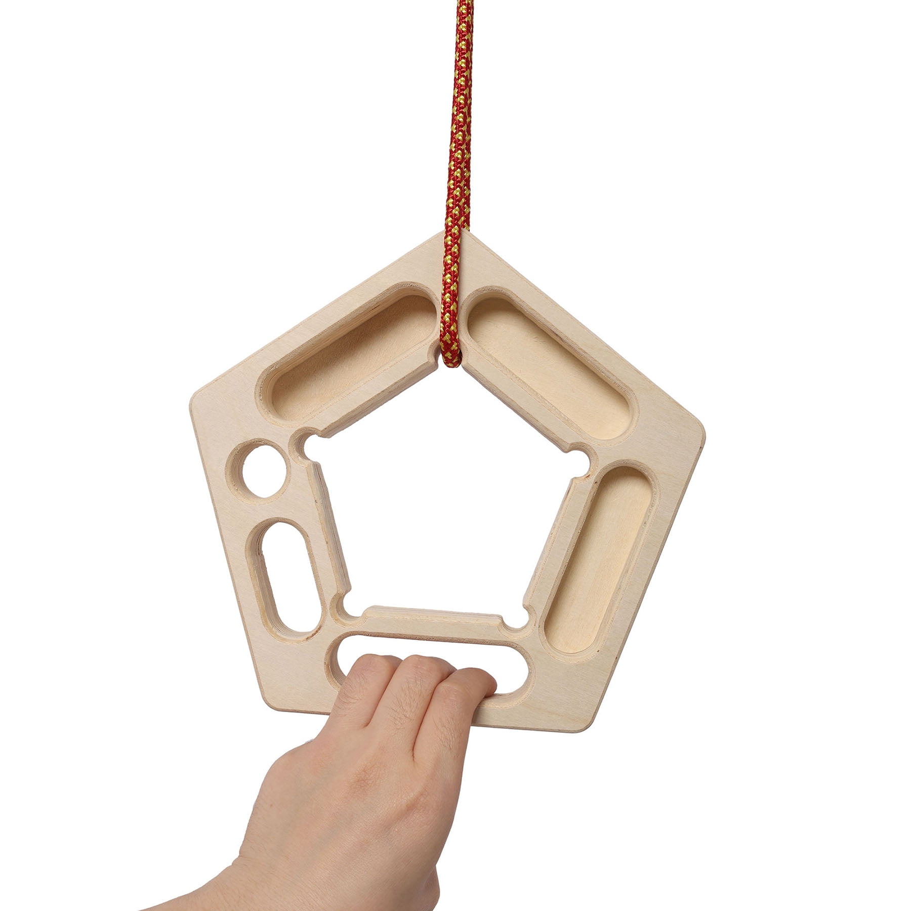 S-HOME 2 Pack Climbing Hangboard Rock Climbing Training Wooden Fingerboard Trainer for Strengthening Grip and Fingers