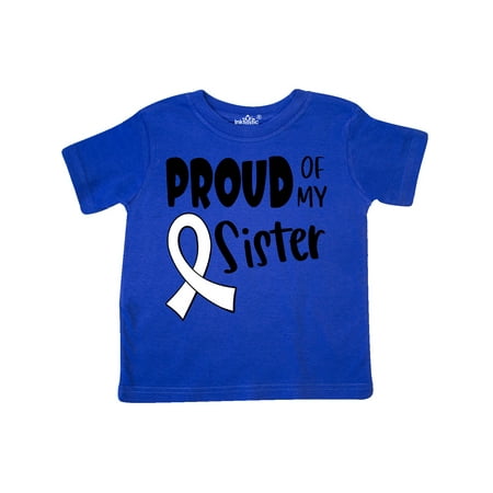 

Inktastic Proud of my Sister Blindness Awareness White Ribbon Gift Toddler Boy or Toddler Girl T-Shirt