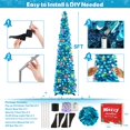 thumbnail image 3 of Árbol de Navidad Macting desplegable de 5 pies con luces, 2 unidades, azul, 3 of 6