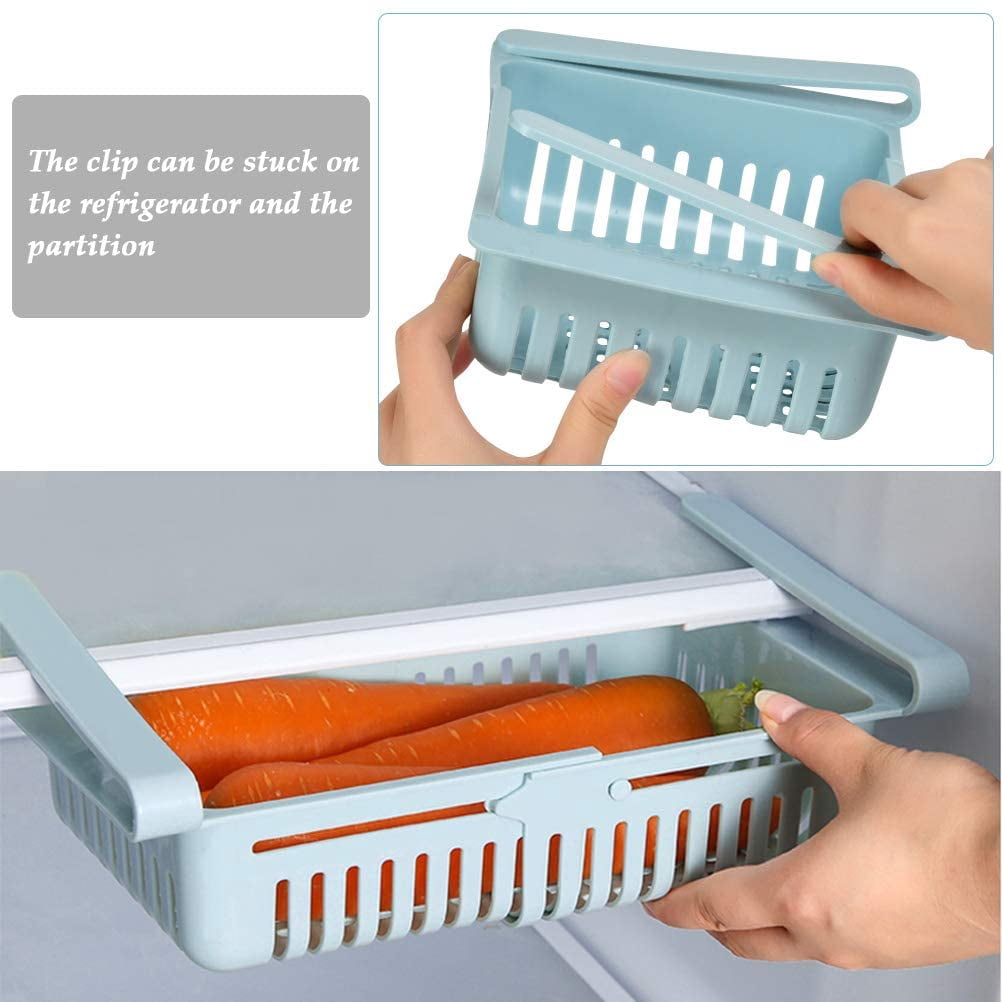 4Pcs Retractable Drawer Organizer Ideal For Fridge, Kitchen, Pantry, Fridge