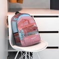 thumbnail image 3 of Easygdp Pastel Pink Beach Cafe Mochila Ligera de 15 Pulgadas para Estudiantes, Mochila Cómoda para la Escuela y Viajes, Correas Ajustables, 3 of 6