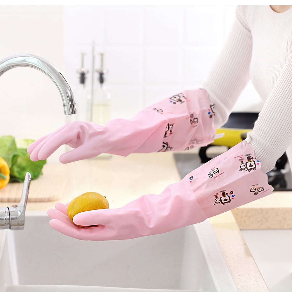 Siaonvr Waterproof Velvet Gloves Wash Dishes Dishwashing House Cleaning