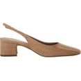 thumbnail image 6 of Sam Edelman Terra Buff Tan Slingback Strap Squared Toe Block Heeled Pumps (Buff Tan, 5), 6 of 6