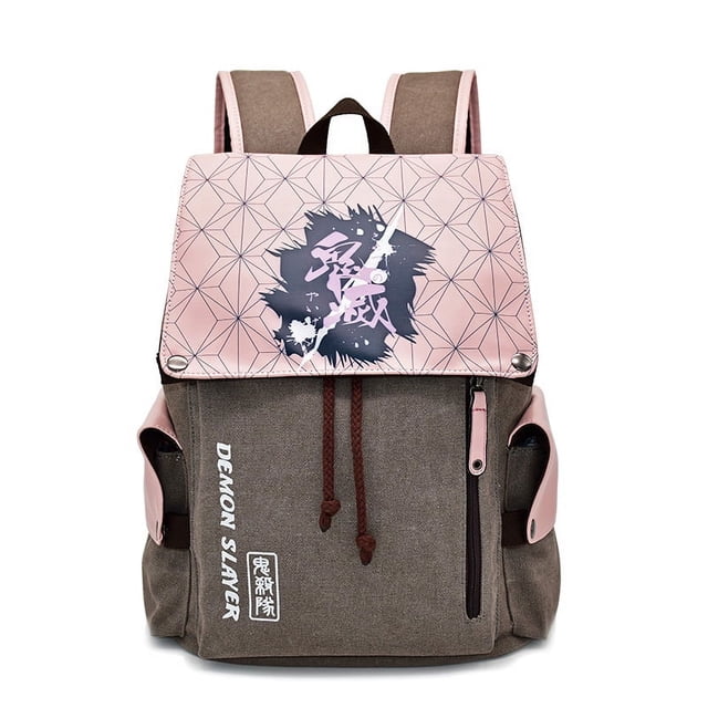 Mochila Demons Slayers Brown Anime School impermeable 27 x 12 x 42 cm