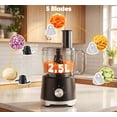 thumbnail image 6 of Plum Chef 10.5-Cup Food Processor and Vegetable Chopper, 5 Stainless Steel Blades & Dough Blade, 3 Modes for Slicing, Shredding & Kneading, Dishwasher Safe, Black, 6 of 6