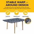thumbnail image 4 of Dandelion Table Cloths for 6 Foot Rectangle Tables, Navy Blue Flowers Modern Minimalist Spring Patio Waterproof Elastic Fitted Tablecloths, Washable Rectangular Table Cover for Camping, 4 of 8