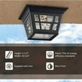 thumbnail image 2 of Sea Gull Lighting 78131-12 Herrington Two - Light Outdoor Ceiling Flush Mount Outside Fixture, Black 6.5x10.75x10.75, 2 of 6