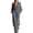*Gray, variant on VBVC Women's Corduroy Ribbed Hooded Jumpsuit , Zip Up Wide Leg Onesie For Women , Ladies' Casual Baggy Romper with Pockets, Blue , S-3XL