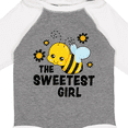 thumbnail image 4 of Inktastic The Sweetest Girl with Bee and Honey Combs Boys or Girls Long Sleeve Baby Bodysuit, 4 of 5