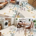 thumbnail image 5 of Watercolor Spring Floral Runner Rug 2.7x5 FT, Non Slip Entryway Carpet, Farmhouse Daisy Green Botanical Washable Soft Floor Carpet Entrance Mat Non-Shedding Throw Rug for Hallway Laundry Room Bedside, 5 of 9