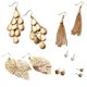 thumbnail image 3 of 6 pares de aretes colgantes de declaración borla con flecos colgantes Perfecl joyería nupcial, 3 of 8